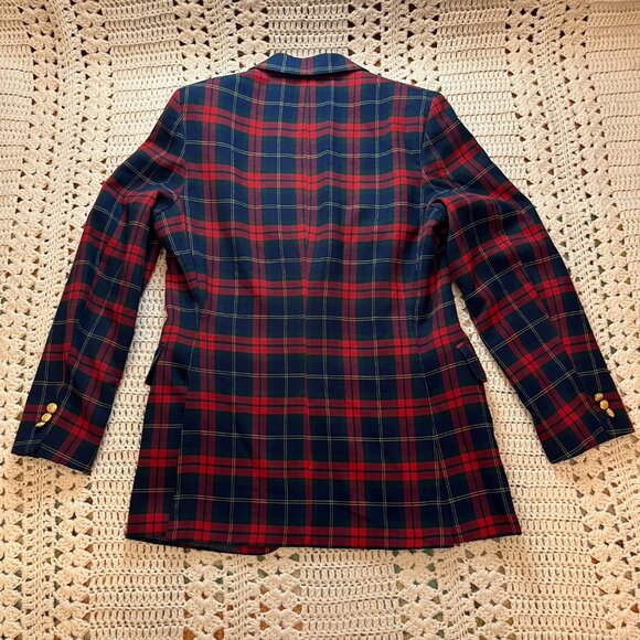 Vintage Fioravanti Tartan Plaid Sport Coat w/ Firmin London Gold Buttons 42 Reg - Picture 7 of 16